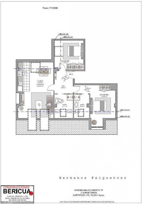 Vivienda bajo cubierta A de 2 dormitorios